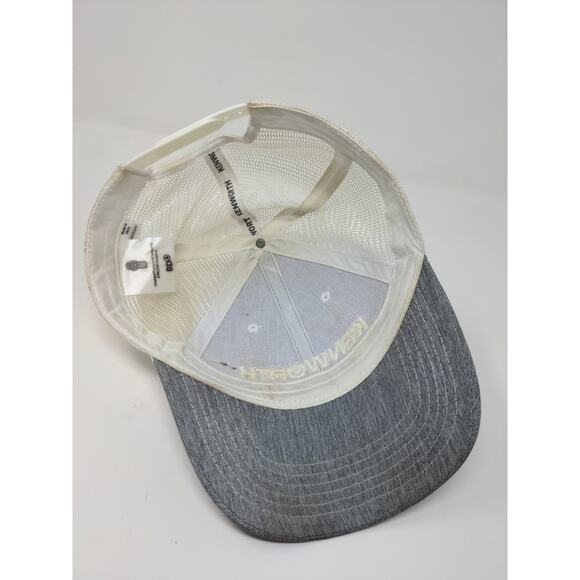 Kenworth Trucks Mesh Back Snapback Hat Embroidered Logo Gray & White - Picture 8 of 10